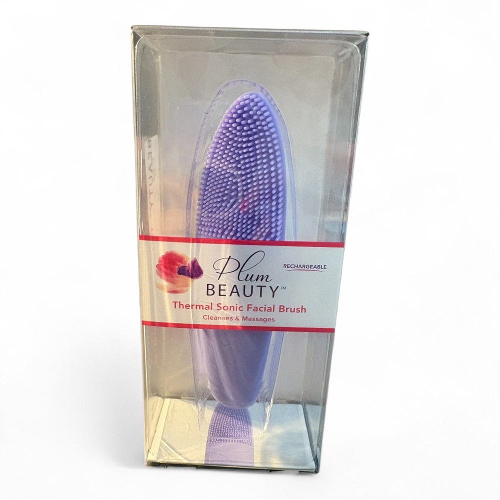 Plum Beauty Purple Thermal Sonic Facial Brush NIB